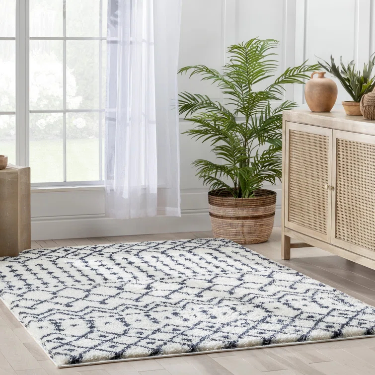 Mareco Moroccan Blue Area Rug
