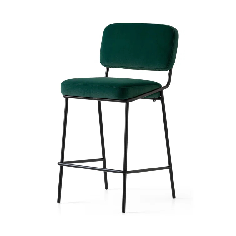 Sixty Upholstered Counter Stool with Metal Frame
