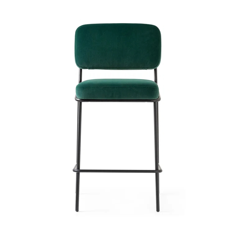 Sixty Upholstered Counter Stool with Metal Frame
