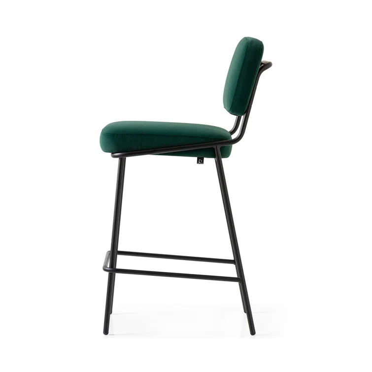 Sixty Upholstered Counter Stool with Metal Frame