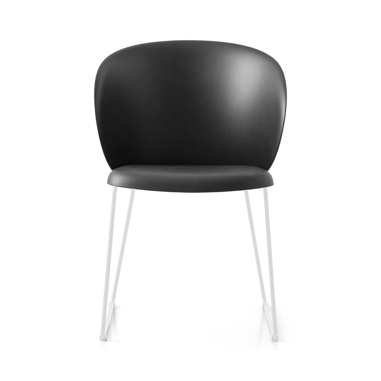 Tuka Armchair with Sled Base and Plastic Seat