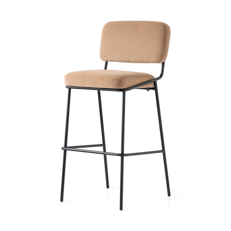 Sixty Upholstered Counter Stool with Metal Frame