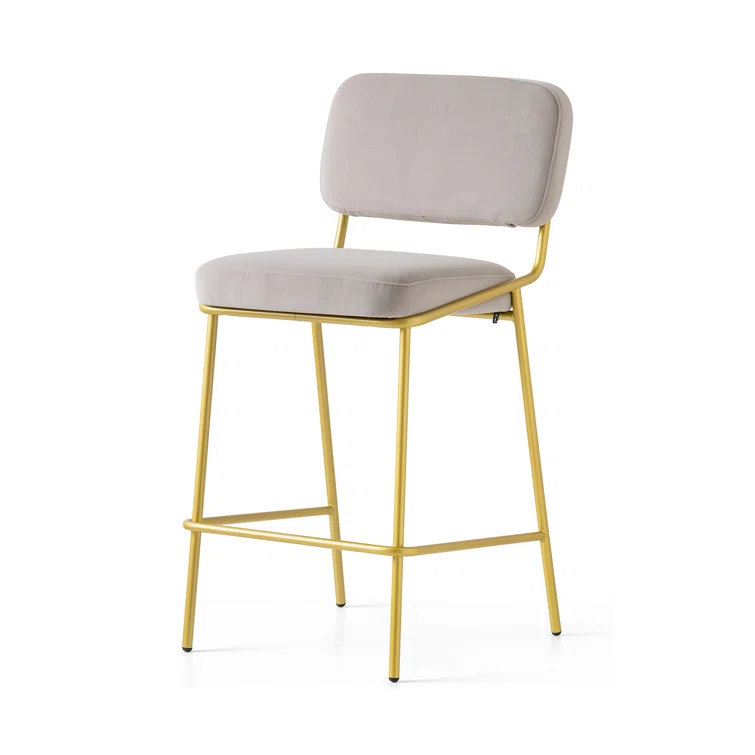 Sixty Upholstered Counter Stool with Metal Frame