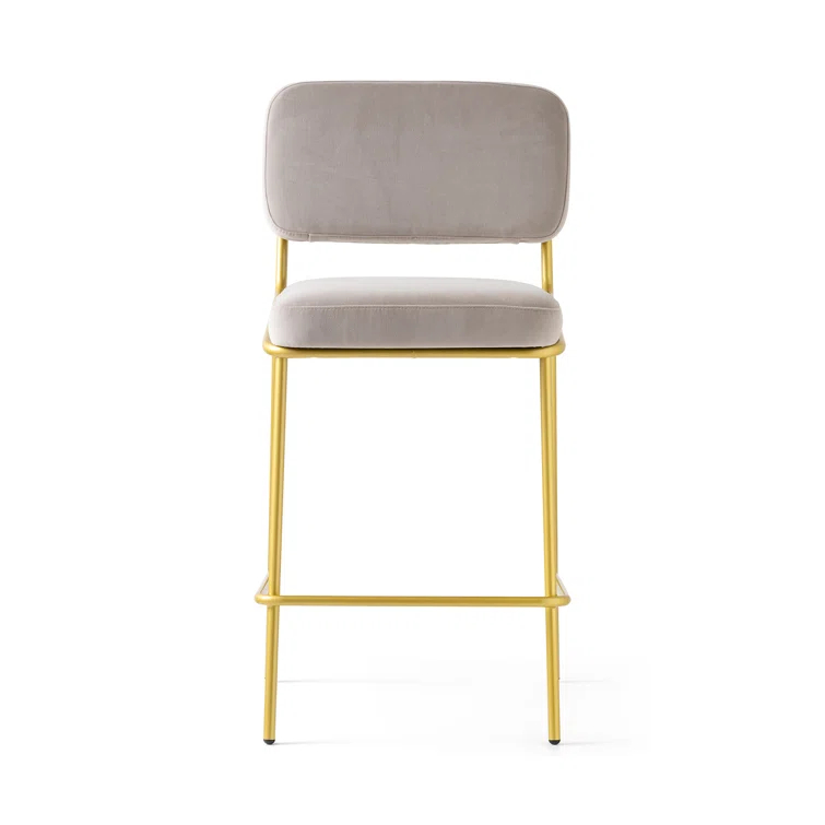 Sixty Upholstered Counter Stool with Metal Frame