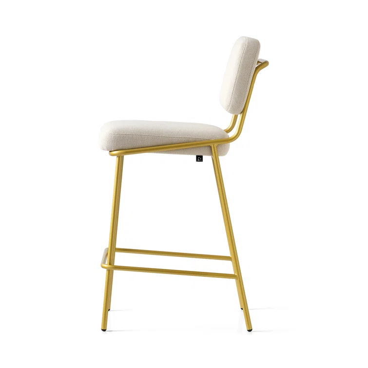Sixty Upholstered Counter Stool with Metal Frame