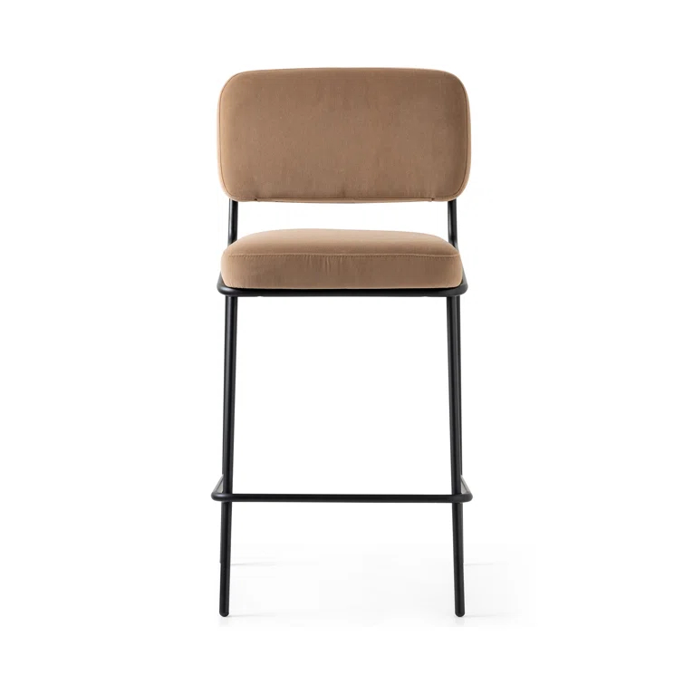 Sixty Upholstered Counter Stool with Metal Frame