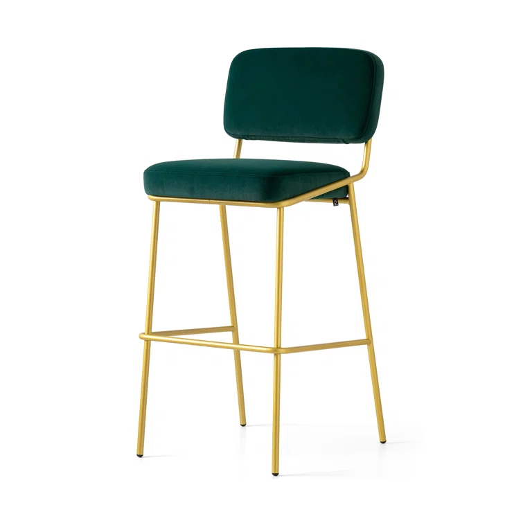 Sixty Upholstered Counter Stool with Metal Frame
