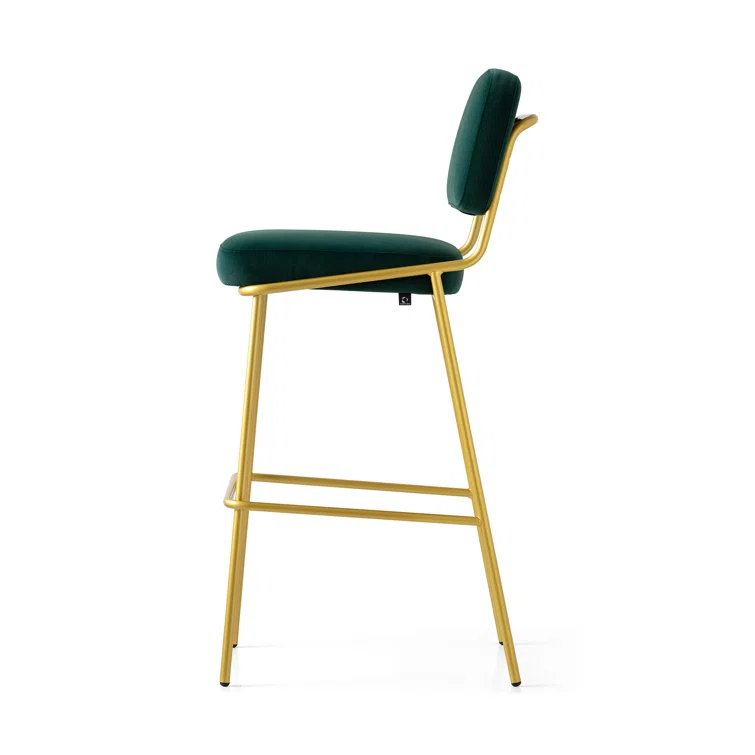 Sixty Upholstered Counter Stool with Metal Frame