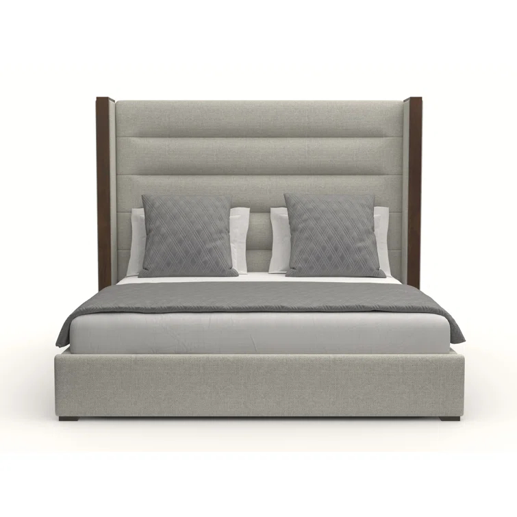 Grasser Upholstered Wingback Bed
