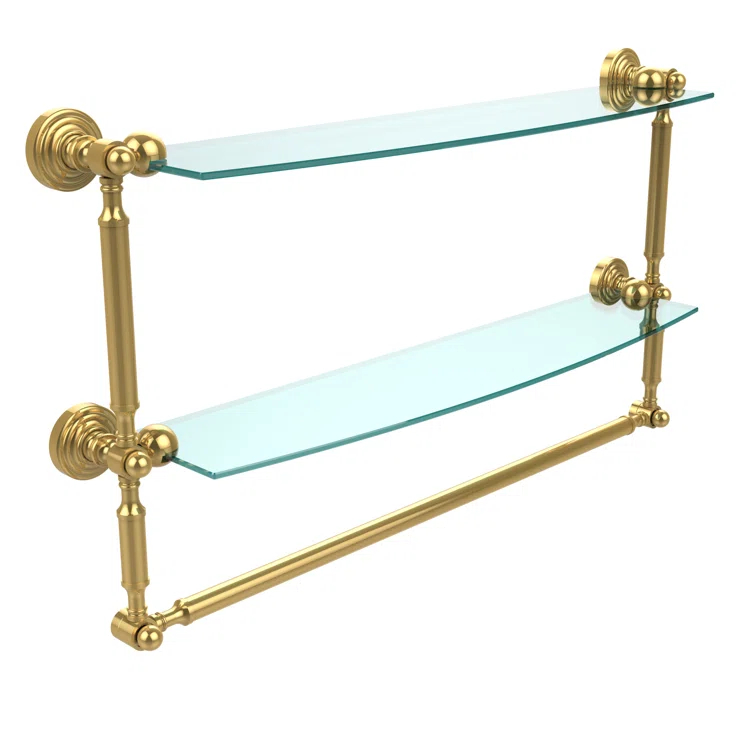 Retro Wave 2 Piece Tiered Shelf with Towel Bar