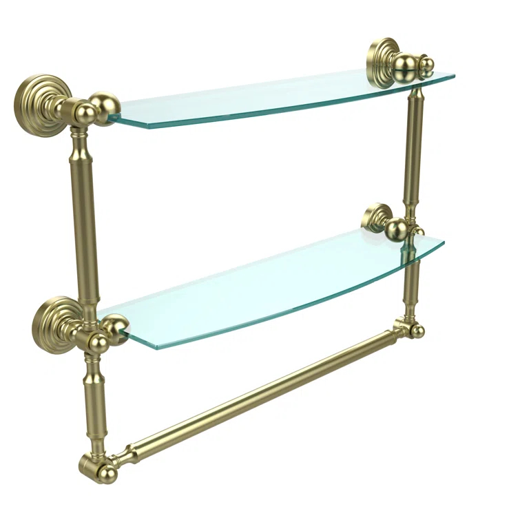 Retro Wave 2 Piece Tiered Shelf with Towel Bar
