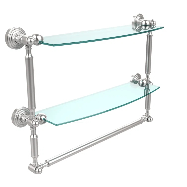 Retro Wave 2 Piece Tiered Shelf with Towel Bar