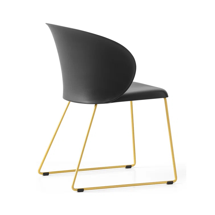 Tuka Armchair with Sled Base and Plastic Seat