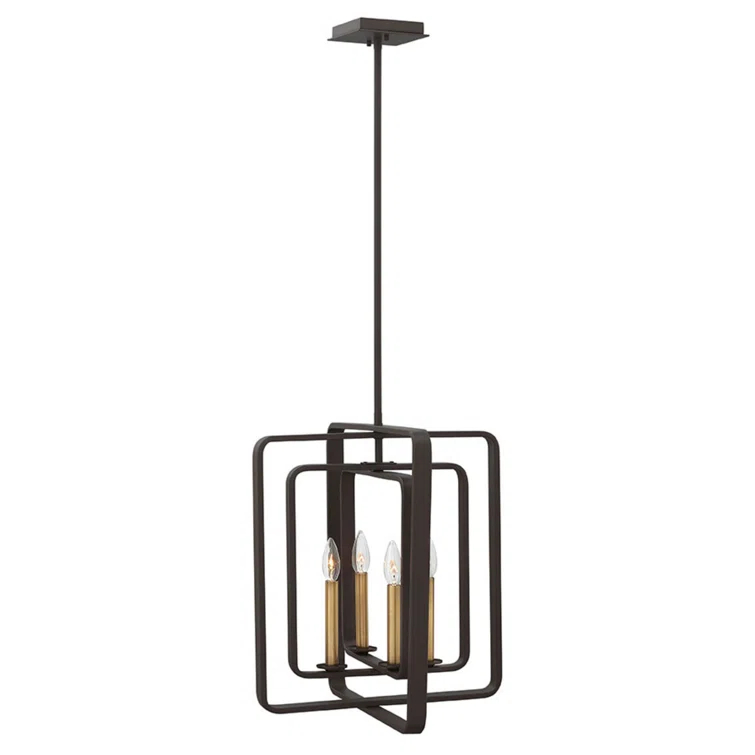 Fernand 4-Light Candle Style Geometric Chandelier