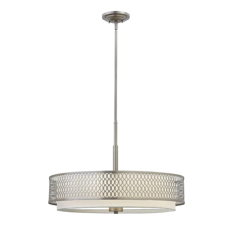 3-Light Unique / Statement Drum Chandelier