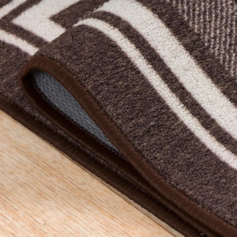 Quiogue Brown Non-Slip Area Rug