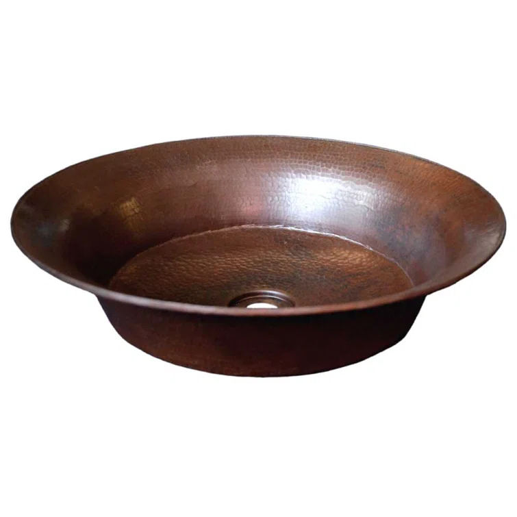 Maestro Copper Circular Vessel Bathroom Sink