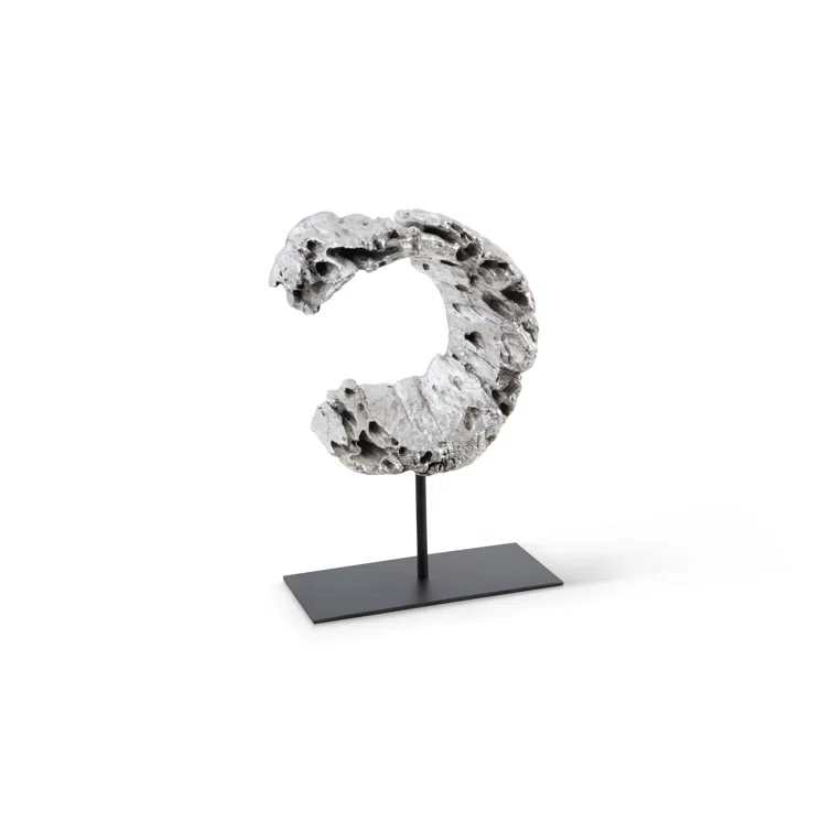 Cast Eroded Circle on Stand