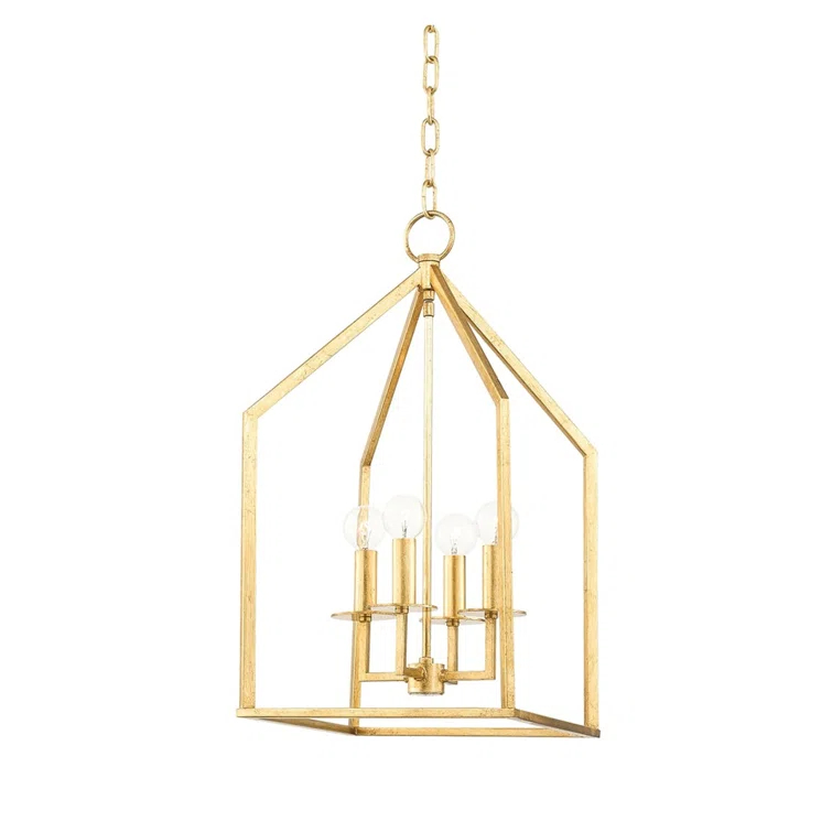 Lena Aged Iron 4-Light Large Pendant for Indoor/Outdoor Use