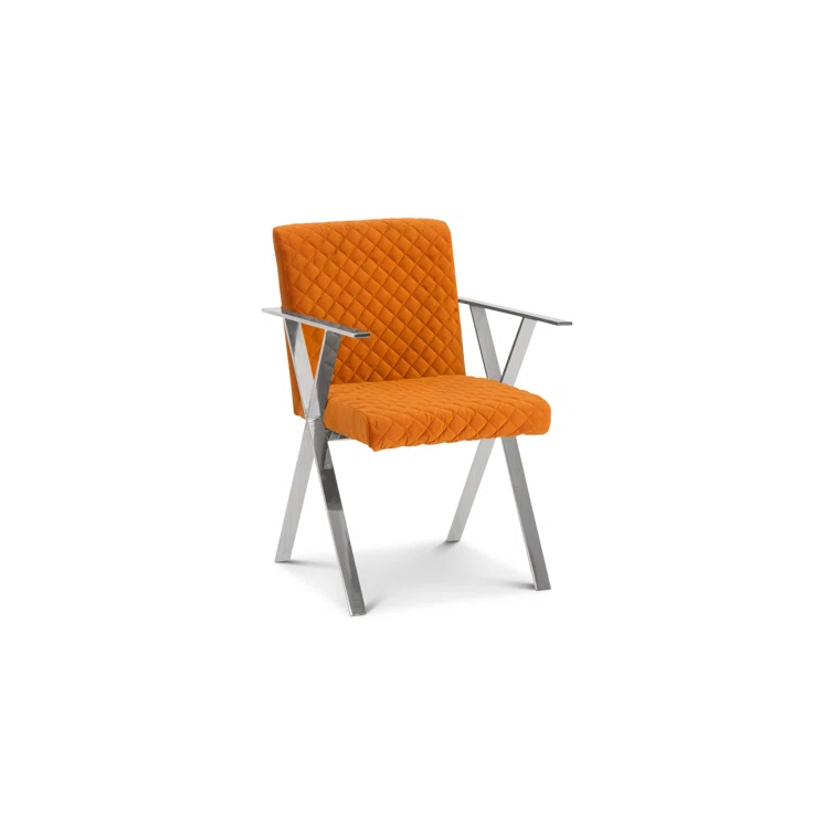 Allure Upholstered Arm Chair in Orange
