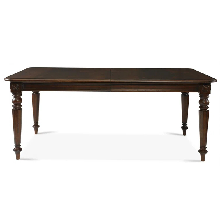Cognac Mahogany Rectangular Extendable Dining Table