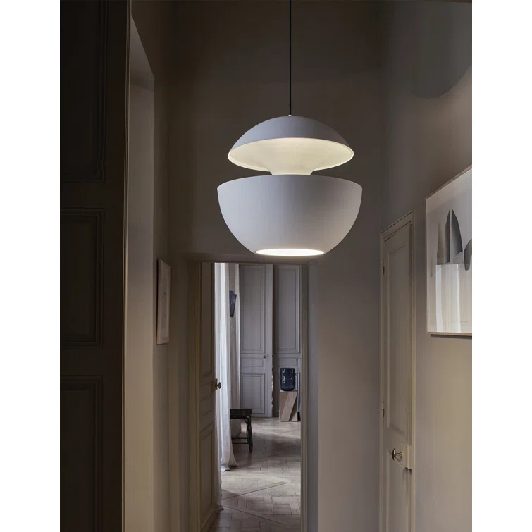 Here Comes The Sun 9.84" White Aluminum LED Pendant Light