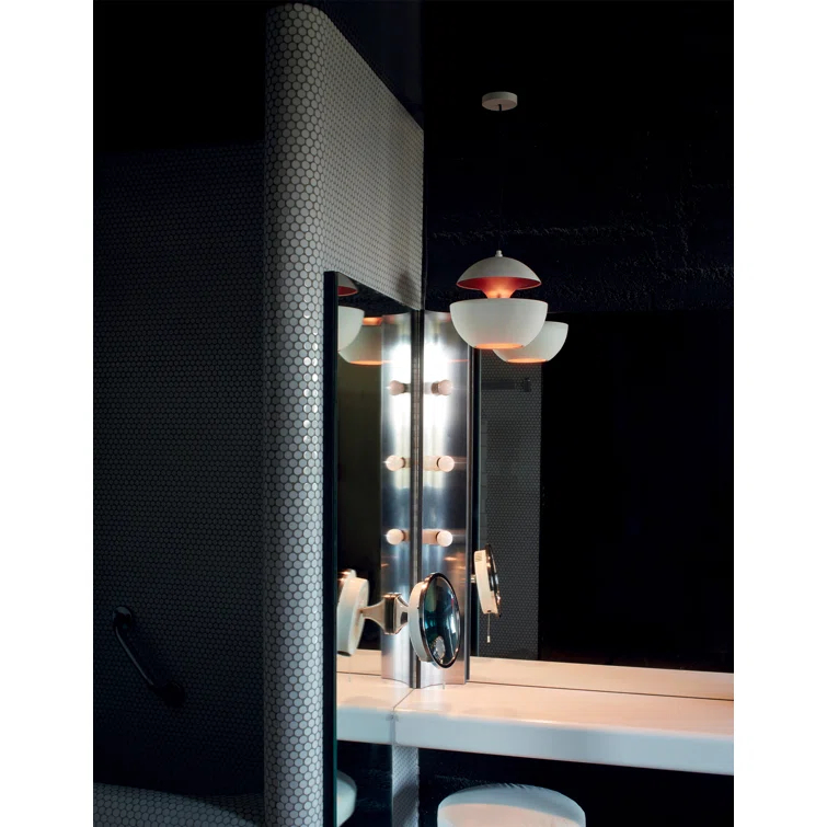 Balas Inspired Sunset Glow 9.84" Aluminum LED Pendant in White/Copper