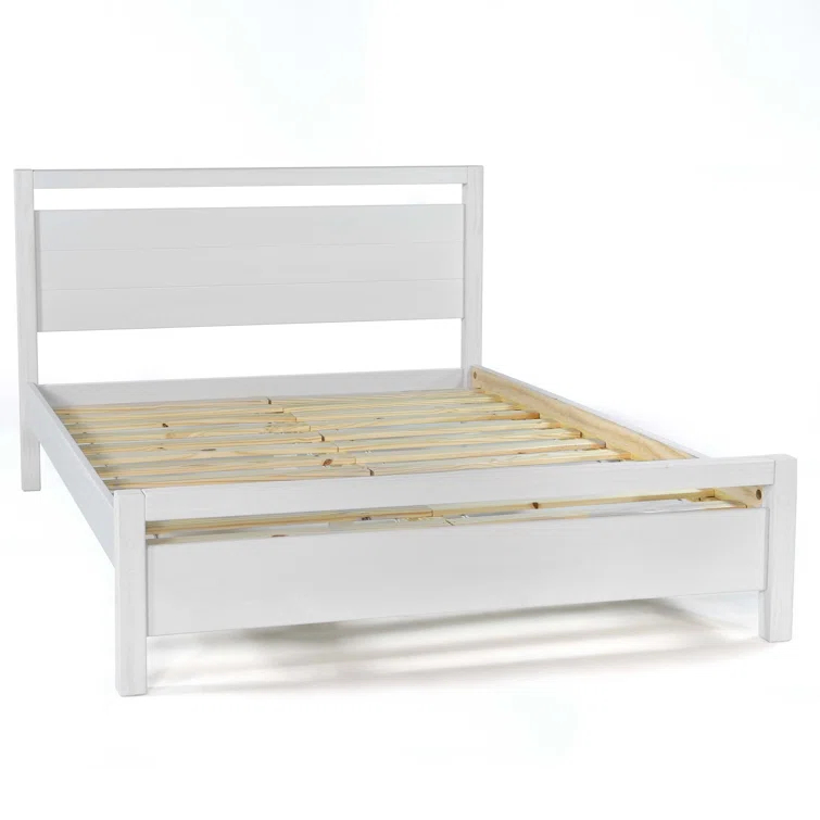 Loft Solid Wood Panel Bed