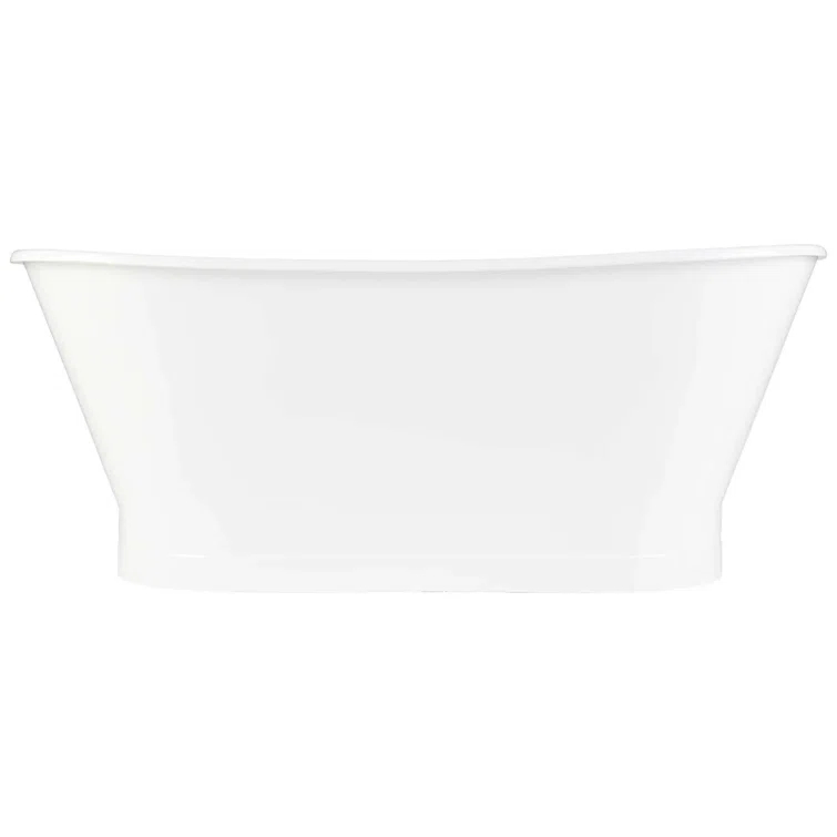 67" Kateryn Cast Iron Freestanding Bateau Tub