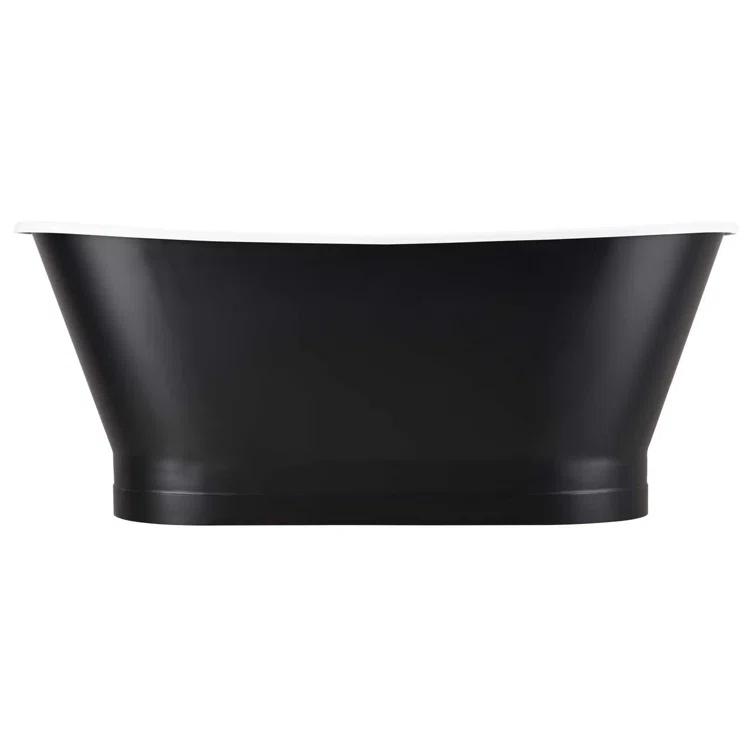 67" Kateryn Cast Iron Freestanding Bateau Tub