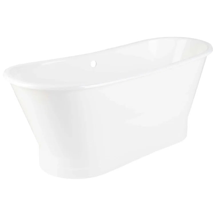 67" Kateryn Cast Iron Freestanding Bateau Tub