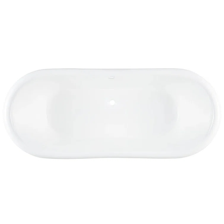 72" Lena Cast Iron Clawfoot Soaking Tub