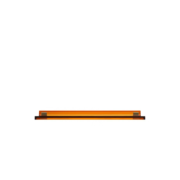 Amber Transparent Methacrylate Floating Wall Shelf