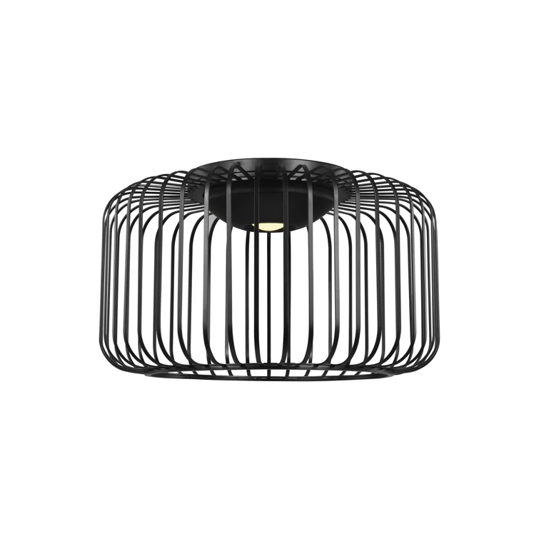 Kai Nightshade Black 15" LED Flush Mount for Indoor/Outdoor