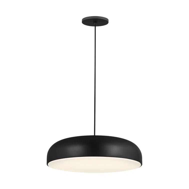 Kosa Nightshade Black 18" LED Dome Pendant for Indoor/Outdoor