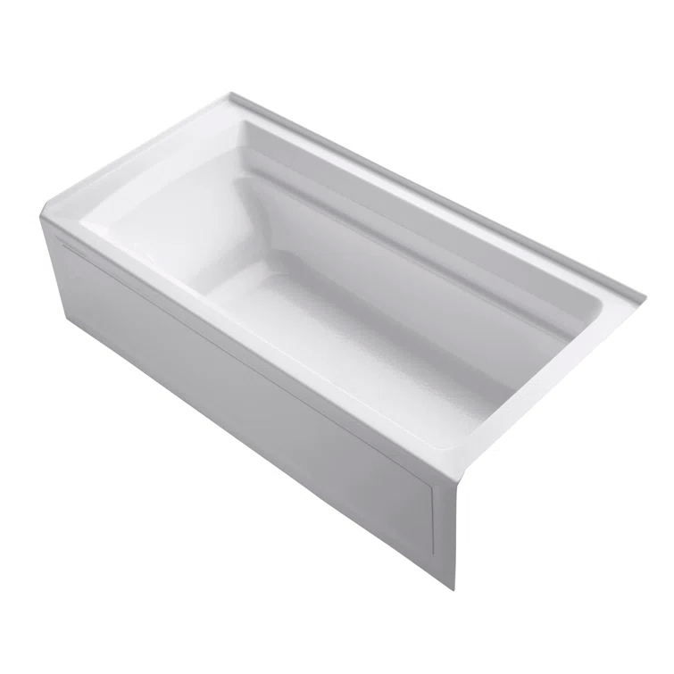 72" x 36" Acrylic Alcove Soaking Bathtub with Comfort Depth