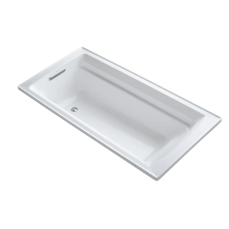 72" x 36" Acrylic Alcove Soaking Bathtub with Comfort Depth