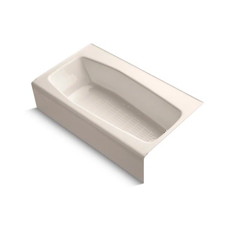 Villager Alcove 60" x 34" Alcove/Tile in Cast Iron Soaking Bathtub