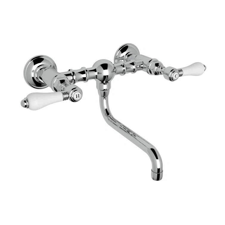 Acqui Wall Mount Bridge Lavatory Faucet