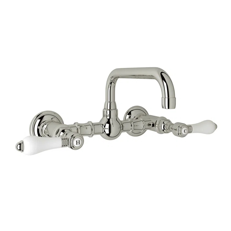 Acqui Wall Mount Bridge Lavatory Faucet With U-Spout