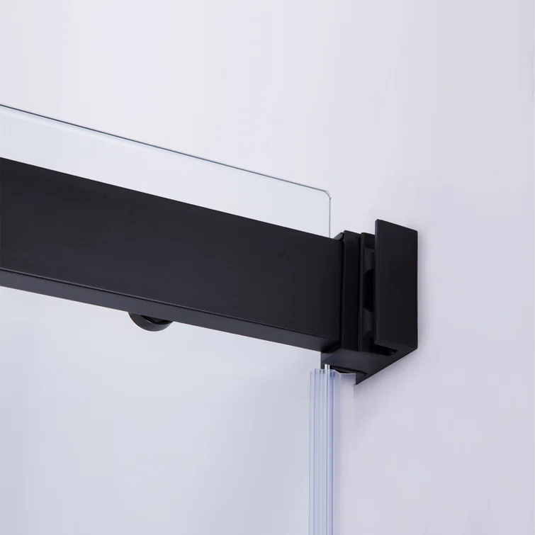 Spezia 52 - 56" W x 76" H Double Sliding Semi- Frameless Shower Door