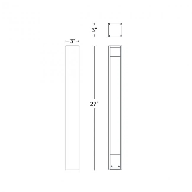 Gate Low Voltage Integrated LED Metal Bollard Light