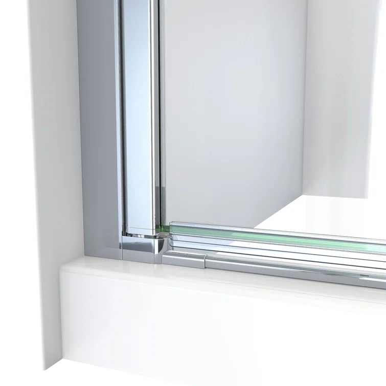 Aqua-Q Fold 36 W X 36 D X 76.75 H Frameless Square Shower Kit