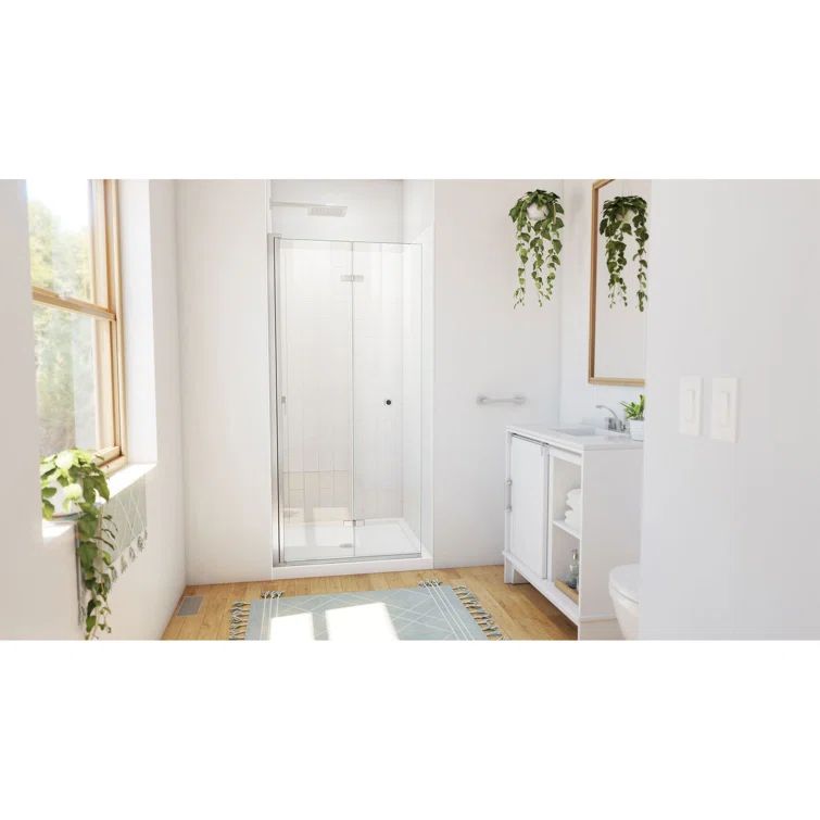 Aqua-Q Fold 36 W X 36 D X 76.75 H Frameless Square Shower Kit