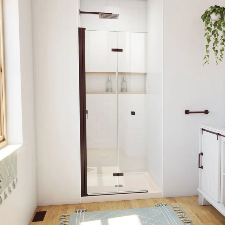 DreamLine Aqua-Q Fold 36 W X 36 D X 74.75 H Frameless Square Shower Enclosure DL-6528QC-88-06
