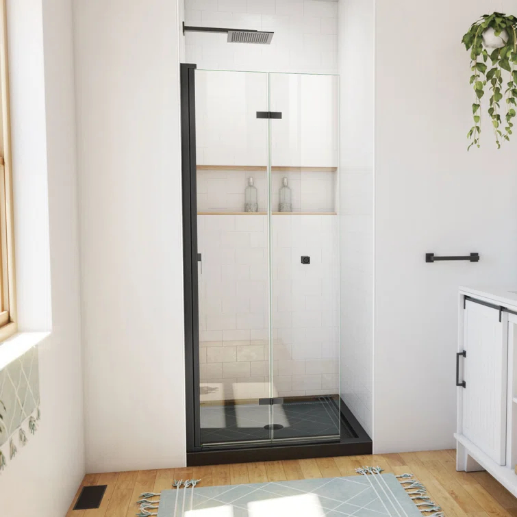 Aqua-Q Fold 36 W X 36 D X 74.75 H Frameless Square Shower Enclosure