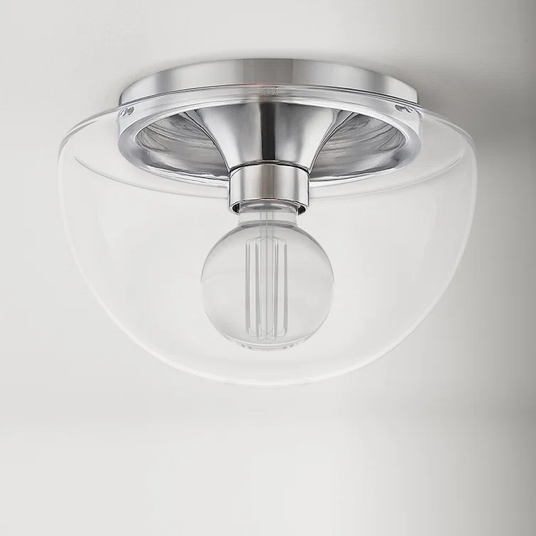 Alexi Single Light Glass Flush Mount