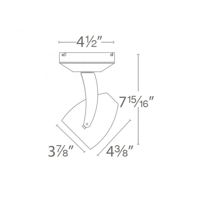 WAC Lighting MO-LED820F-927-BK Impulse Adjustable Track Head