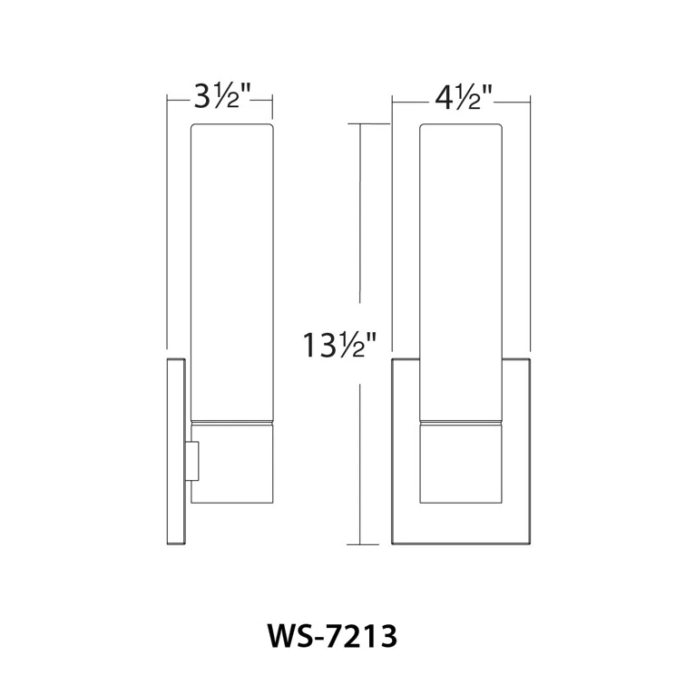 Elementum Aluminum LED Flush Mounted Sconce