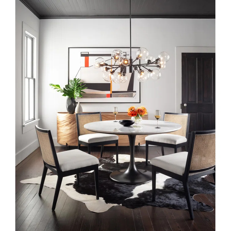 Lunas 77'' Gold Guanacaste Modern Sideboard